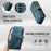 CASEME for Samsung Galaxy Z Fold8 Ultra C30 Phone Cases with Strap Zipper Multiple Card Holder PU Leather Cover - Blue - 6