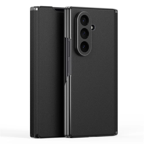 DUX DUCIS Fort Series for Samsung Galaxy Z Fold8 Ultra Case PU Leather Flip Phone Cover with Card Slot - Black - 1