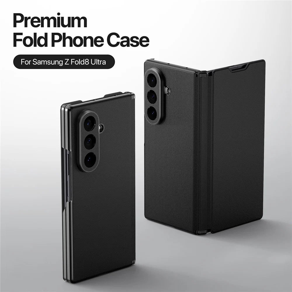 DUX DUCIS Fort Series for Samsung Galaxy Z Fold8 Ultra Case PU Leather Flip Phone Cover with Card Slot - Black - 4