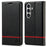 LC.IMEEKE Wallet Case for Samsung Galaxy A18 4G Carbon Fiber Texture Leather Phone Cover - Horizontal Stripe - 1