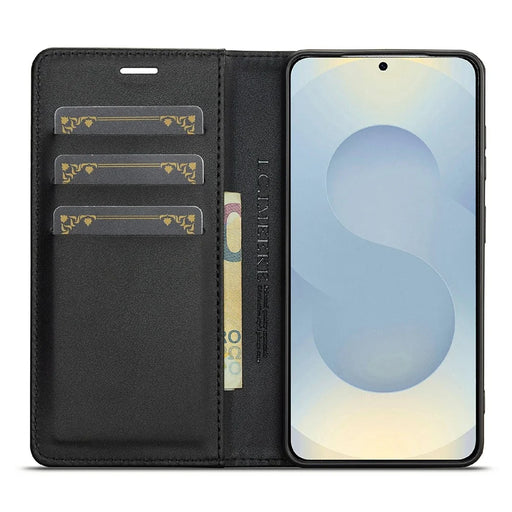 LC.IMEEKE Wallet Case for Samsung Galaxy A18 4G Carbon Fiber Texture Leather Phone Cover - Horizontal Stripe - 2