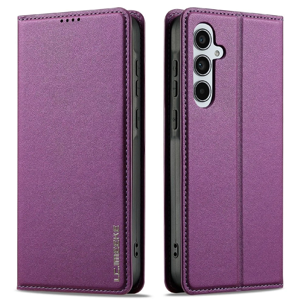 LC.IMEEKE L1 Series for Samsung Galaxy A18 4G Case PU Leather Wallet Stand Protective Phone Cover - Purple - 1