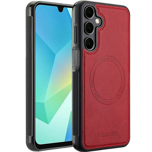 LC.IMEEKE For Samsung Galaxy A18 4G Magnetic Case Leather+TPU Back Cover - Red - 1