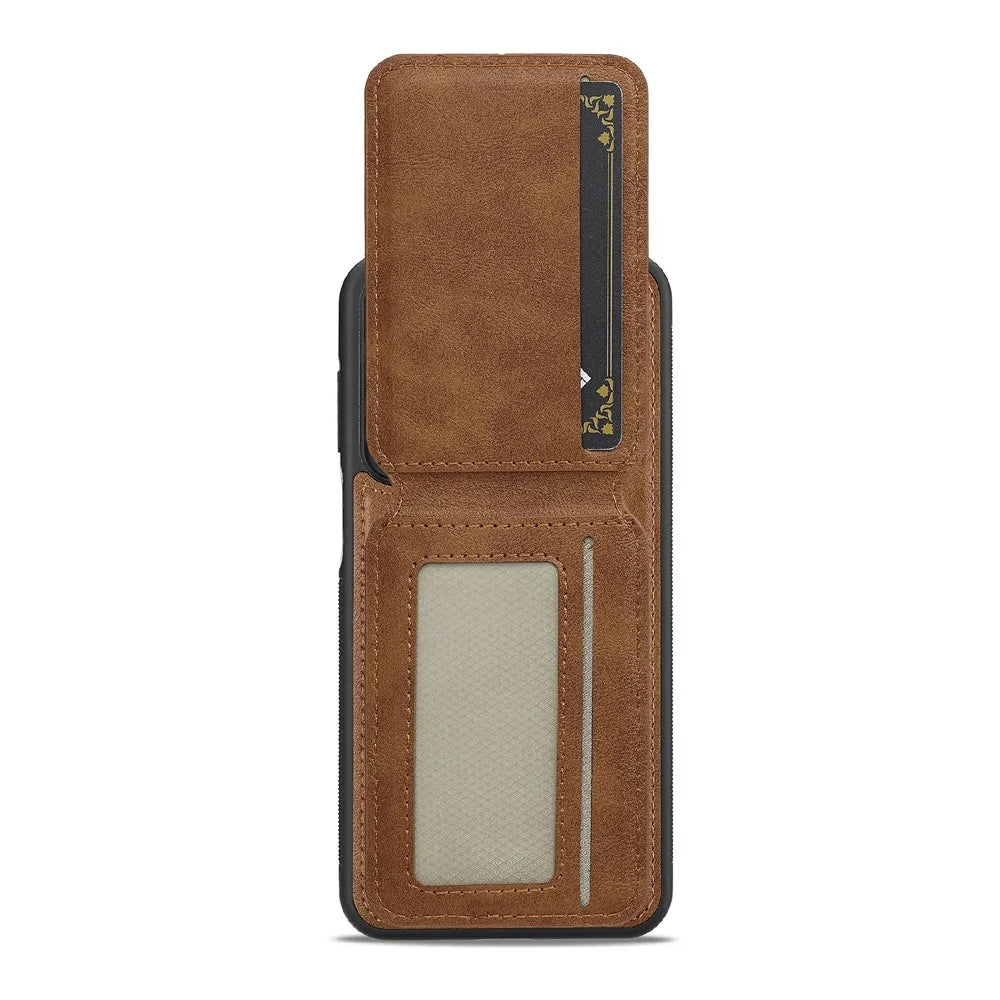 LC.IMEEKE L3 For Samsung Galaxy A18 4G Magnetic Case Detachable Card Holder Leather TPU Mobile Cover - Brown - 2