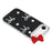 For iPhone Air Case Pearl Bow Decor PC + TPU IMD Phone Cover with Rhinestone Camera Ring - Classic Black - 4