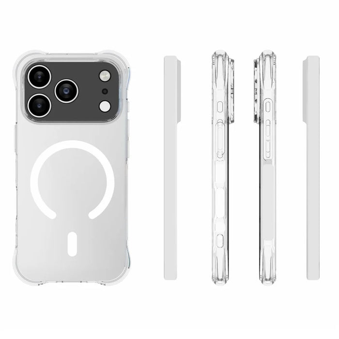 For iPhone 17 Pro  /  18 Pro Magnetic Case TPU Anti-drop Phone Back Cover - Transparent - 5