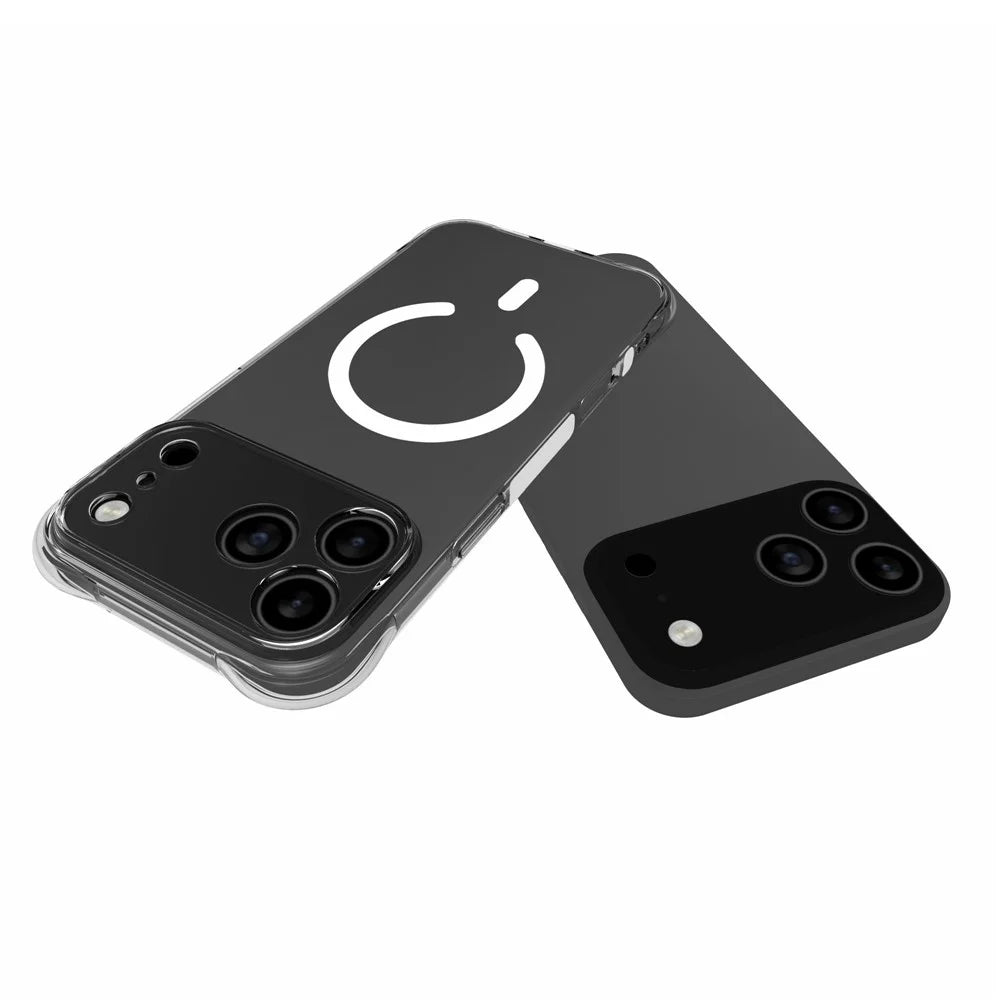 For iPhone 17 Pro Max  /  18 Pro Max Magnetic Case TPU Anti-drop Phone Back Cover - Transparent - 2
