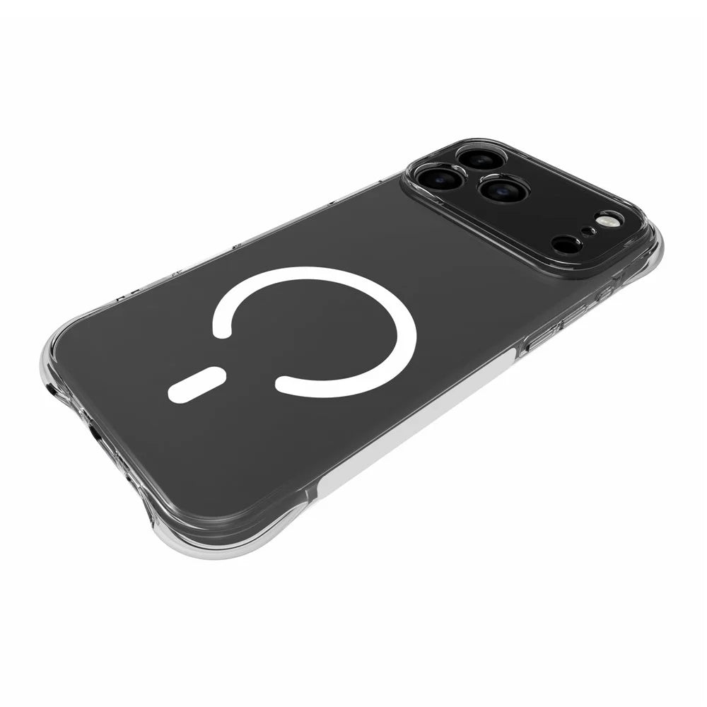 For iPhone 17 Pro Max  /  18 Pro Max Magnetic Case TPU Anti-drop Phone Back Cover - Transparent - 4