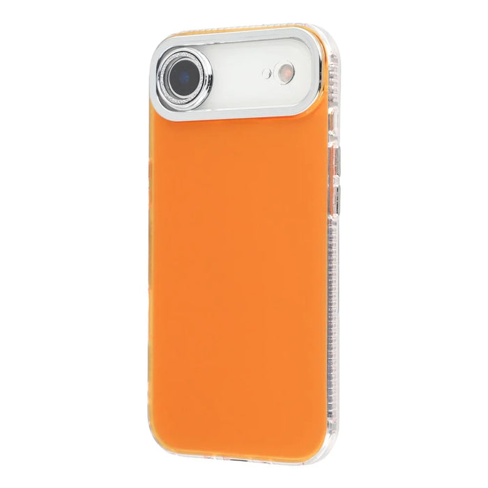 For iPhone Air Case PC + TPU IMD Phone Cover with Electroplated Camera Frame - Vibrant Orange - 2