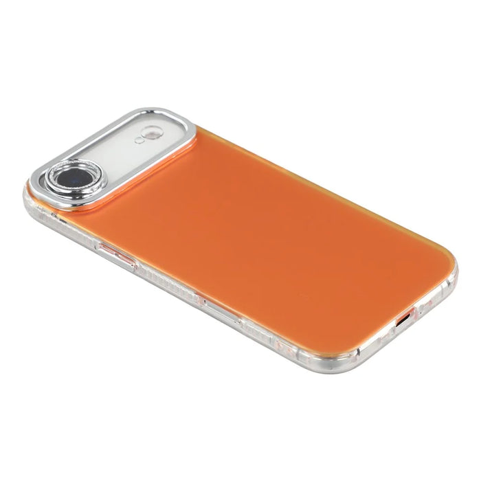 For iPhone Air Case PC + TPU IMD Phone Cover with Electroplated Camera Frame - Vibrant Orange - 3