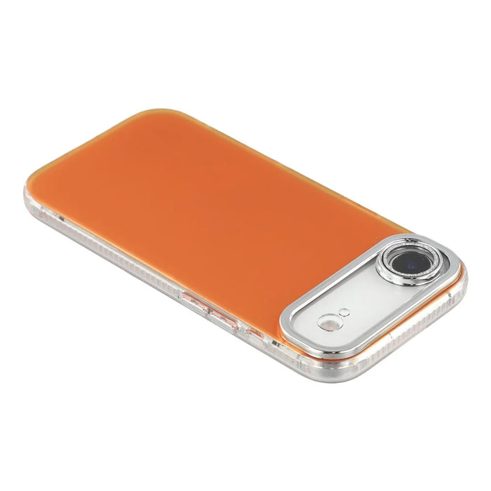 For iPhone Air Case PC + TPU IMD Phone Cover with Electroplated Camera Frame - Vibrant Orange - 4