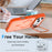For iPhone 18 Pro Max / 17 Pro Max Magnetic Case Foldable Kickstand Matte PC + TPU Phone Cover - Orange - 5