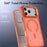 For iPhone 18 Pro Max / 17 Pro Max Magnetic Case Foldable Kickstand Matte PC + TPU Phone Cover - Orange - 6