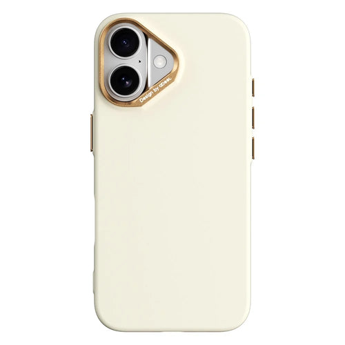 ABEEL For iPhone 16 Magnetic Case Liquid Silicone Skin Feel PC Phone Cover - Yellow - 1