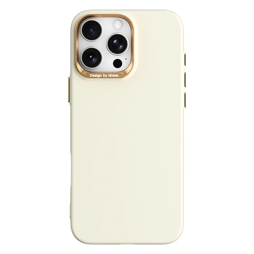ABEEL For iPhone 16 Pro Max Magnetic Case Liquid Silicone Skin Feel PC Phone Cover - Yellow - 1