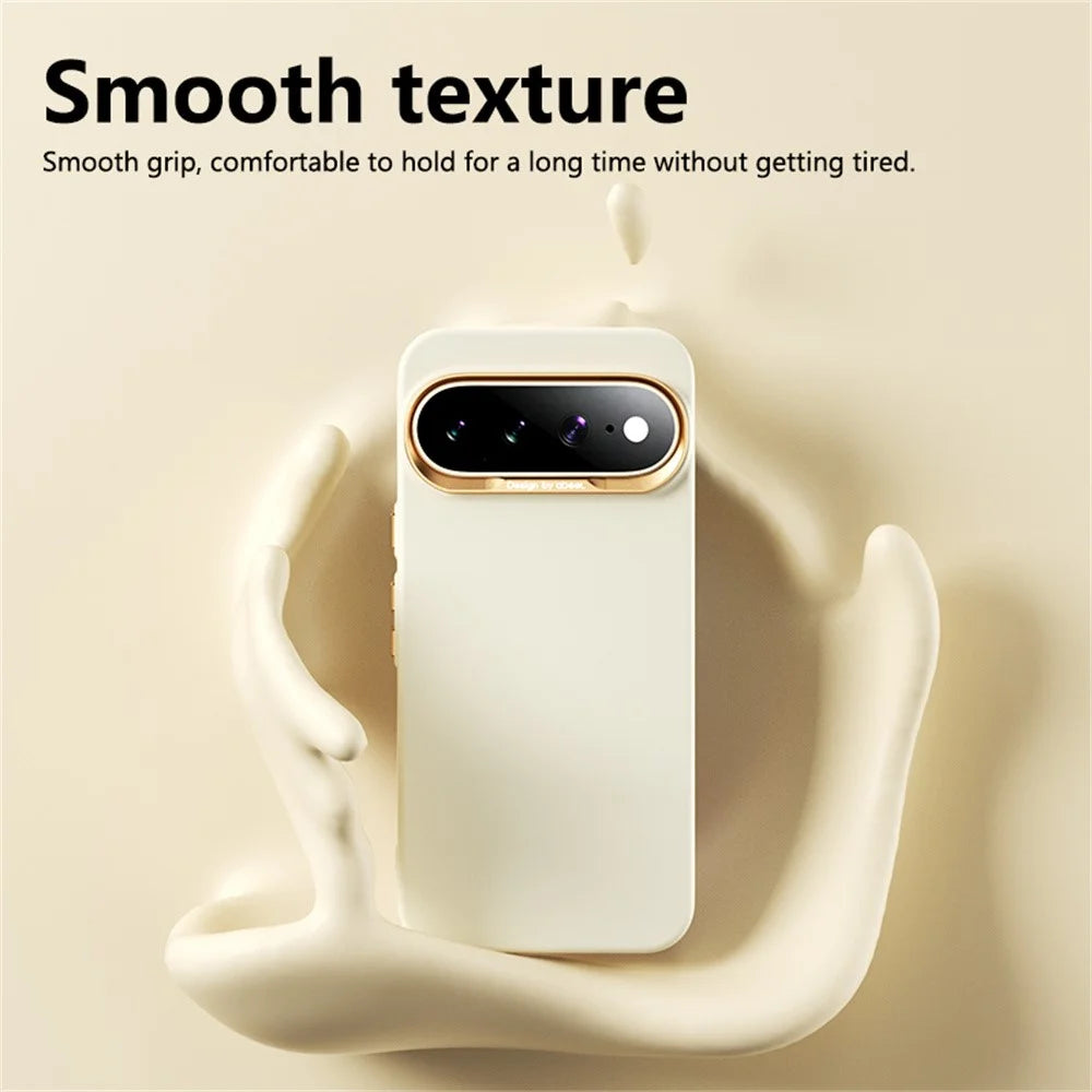 ABEEL For Google Pixel 10 Pro XL Magnetic Case Liquid Silicone Skin Feel PC Phone Cover - Yellow - 3