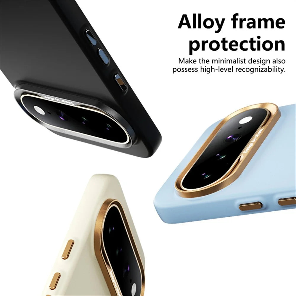ABEEL For Google Pixel 10 Pro XL Magnetic Case Liquid Silicone Skin Feel PC Phone Cover - Yellow - 7