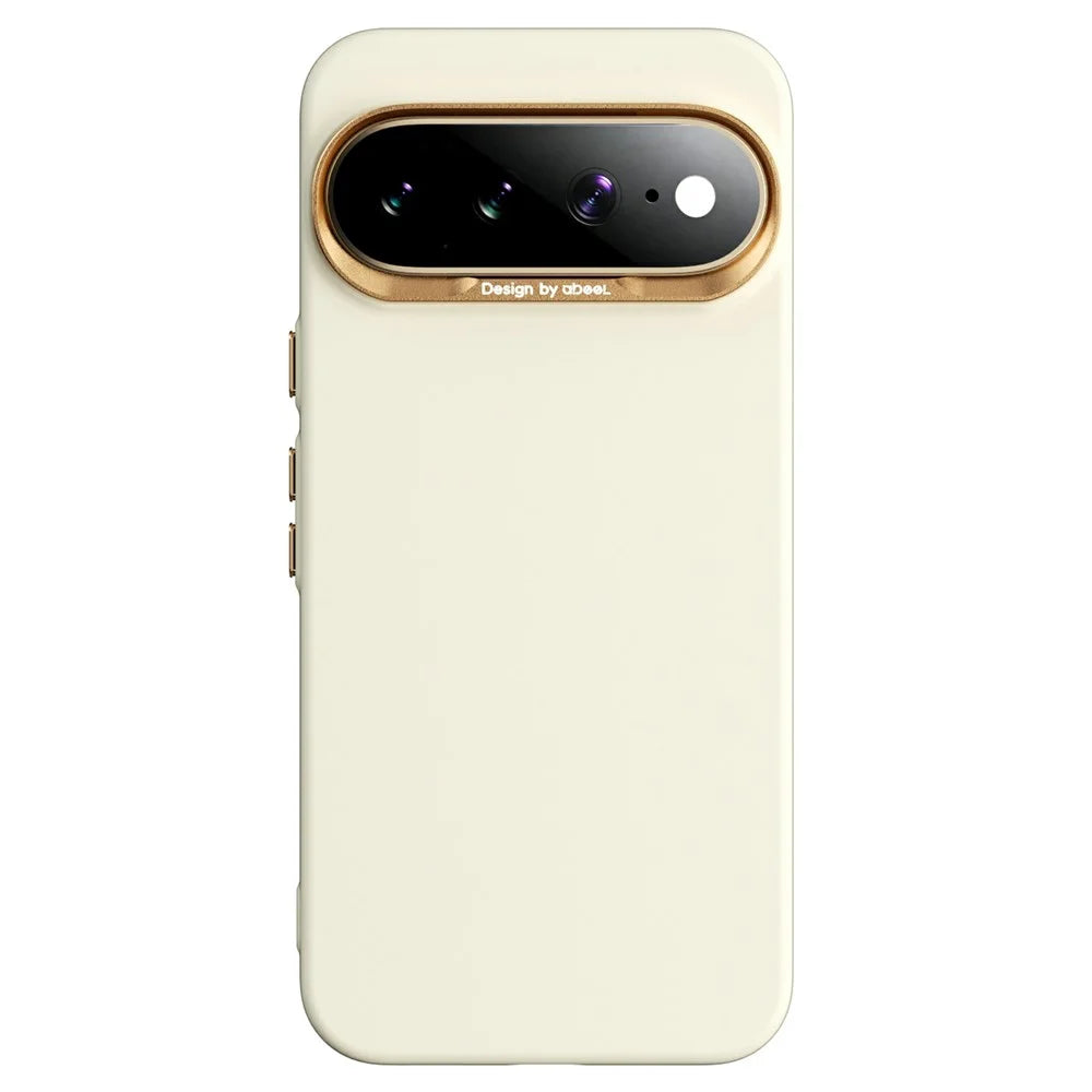 ABEEL For Google Pixel 11 Pro XL Magnetic Case Liquid Silicone Skin Feel PC Phone Cover - Yellow - 1