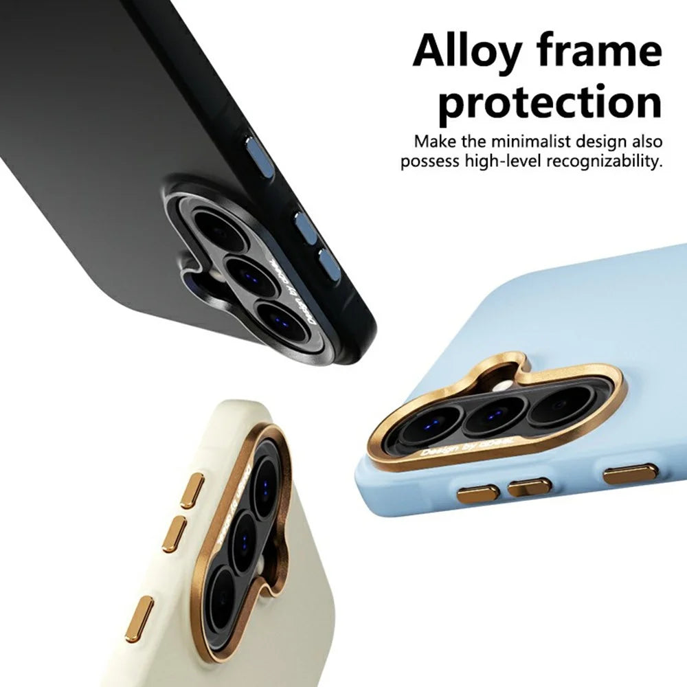 ABEEL For Samsung Galaxy A57 5G Magnetic Case Liquid Silicone Skin Feel PC Phone Cover - Yellow - 6