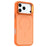 For iPhone 18 Pro / 17 Pro Case Skin-touch PC + TPU Magnetic Phone Cover with Lens Frame Kickstand - Orange - 2