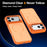 For iPhone 18 Pro / 17 Pro Case Skin-touch PC + TPU Magnetic Phone Cover with Lens Frame Kickstand - Orange - 3