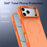 For iPhone 18 Pro / 17 Pro Case Skin-touch PC + TPU Magnetic Phone Cover with Lens Frame Kickstand - Orange - 6