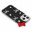 For iPhone 16 Pro Case Pearl Bow Decor PC + TPU IMD Phone Cover with Rhinestone Camera Ring - Classic Black - 5