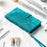 For Samsung Galaxy A54 5G PU Leather Mandala Flower Imprinted Handbag Zipper Pocket Case Stand Multiple Card Slots Flip Cover with Strap - Green - 6