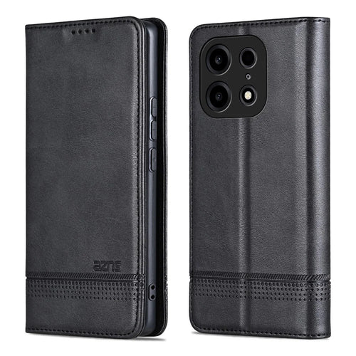 AZNS For OnePlus Turbo 6X Pro 5G Case Cowhide Texture PU Leather Wallet Phone Cover - Black - 1