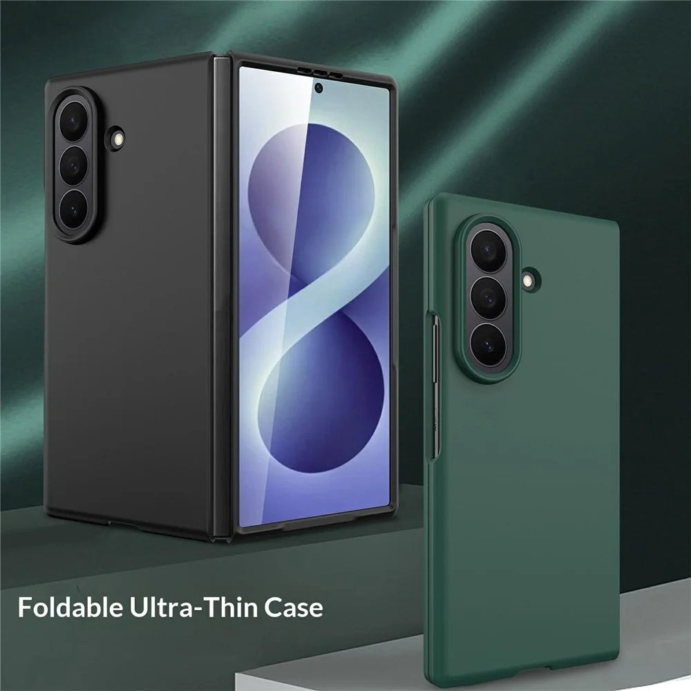 For Samsung Galaxy Z Fold8 Ultra Case Skin-Feel Rubberized Hard PC Phone Cover with Front Screen Film - Black - 2
