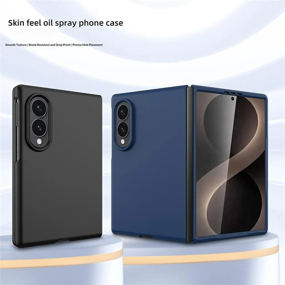 For Samsung Galaxy Z Fold8 Case Skin-Feel Anti Shock Hard PC Protective Phone Cover - Black - 3