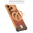 For iPhone 17 Pro Case Magnetic Rotating Kickstand Gradient Aramid Fiber Frameless Phone Cover - Orange - 2