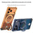 For iPhone 17 Pro Case Magnetic Rotating Kickstand Gradient Aramid Fiber Frameless Phone Cover - Orange - 4