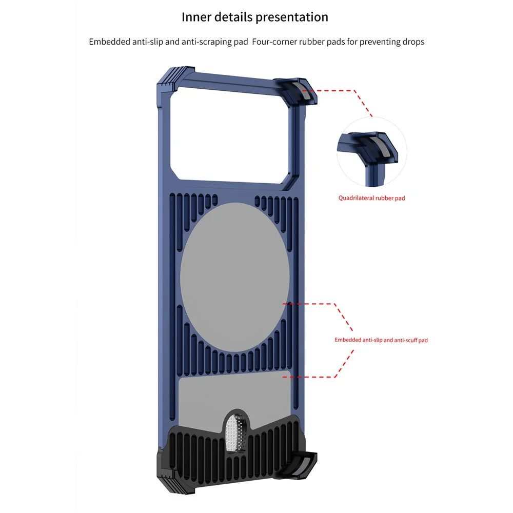 For iPhone 17 Pro Max Aramid Fiber Case Magnetic Rotating Kickstand Carbon Fiber Texture Frameless Phone Cover - Orange - 5