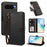 For Google Pixel 10 / Google Pixel 9 / Google Pixel 9 Pro / Google Pixel 10 Pro Case 4 Card Slots Wallet Stand PU Leather Phone Cover with Wrist Strap - Black - 1