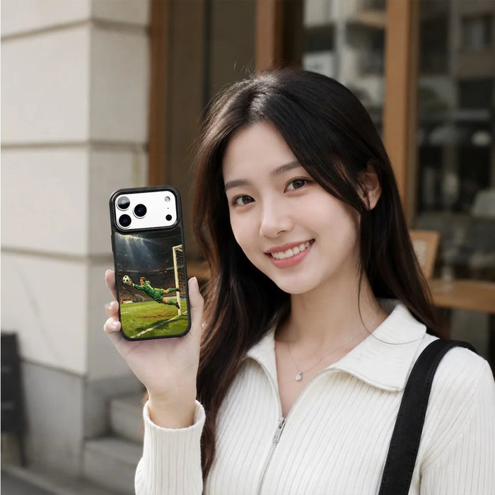 For iPhone 18 Pro / 17 Pro Magnetic Case Football Pattern UV Printing PC + Silicone Phone Cover - ZQ00001 - 6