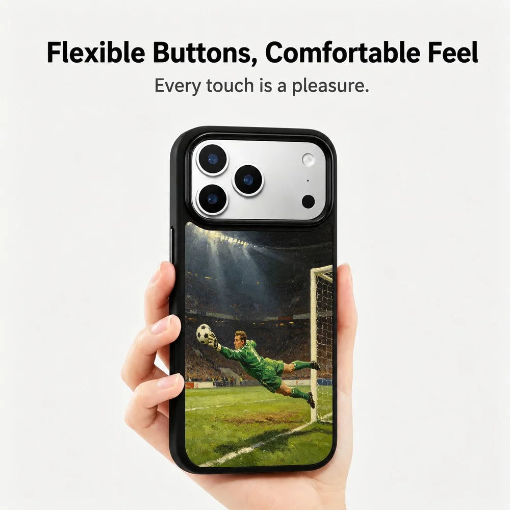 For iPhone 17 Pro Max Magnetic Case Football Pattern UV Printing PC + Silicone Phone Cover - ZQ00001 - 2