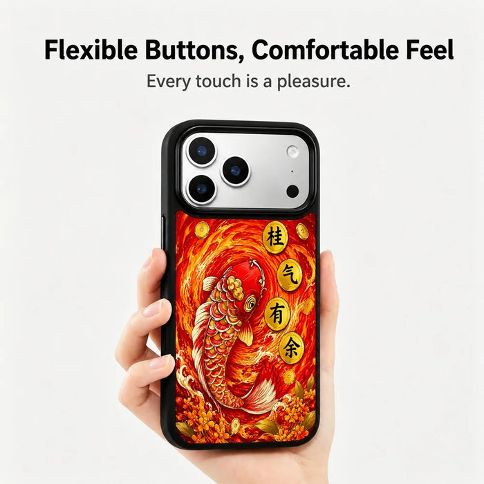 For iPhone 18 Pro Max / 17 Pro Max Magnetic Case Five Elements Fire Art Series UV Printing PC + Silicone Phone Cover - H00001 - H00001 - 2