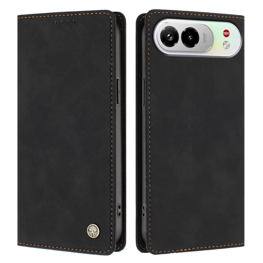 For ZTE nubia Air Pro 5G Case HX RFID Blocking Wallet Stand Leather Flip Phone Cover - Black - 1