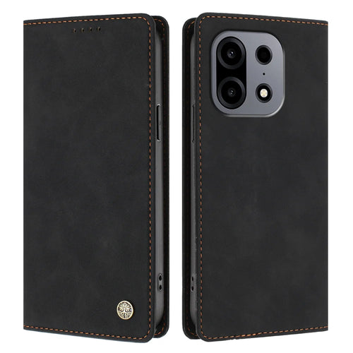 For OnePlus Turbo 6X Pro 5G Case HX RFID Blocking Wallet Stand Leather Flip Phone Cover - Black - 1