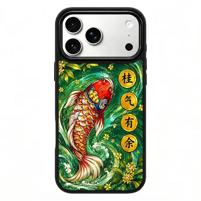 For iPhone 18 Pro Max / 17 Pro Max Magnetic Case Five Elements Wood Art Series UV Printing PC + Silicone Phone Cover - M00001 - 1