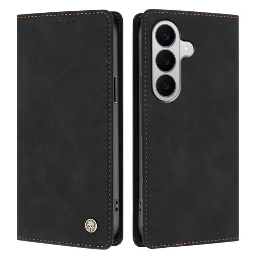 For Samsung Samsung Galaxy A18 4G Case HX RFID Blocking Wallet Stand Leather Flip Phone Cover - Black - 1