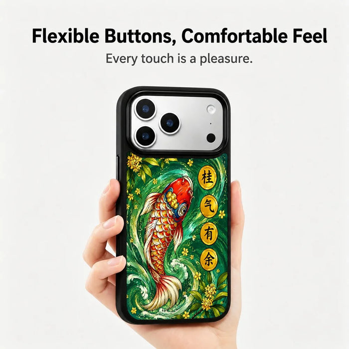 For iPhone 17 Pro Magnetic Case Five Elements Wood Art Series UV Printing PC + Silicone Phone Cover - M00001 - 2