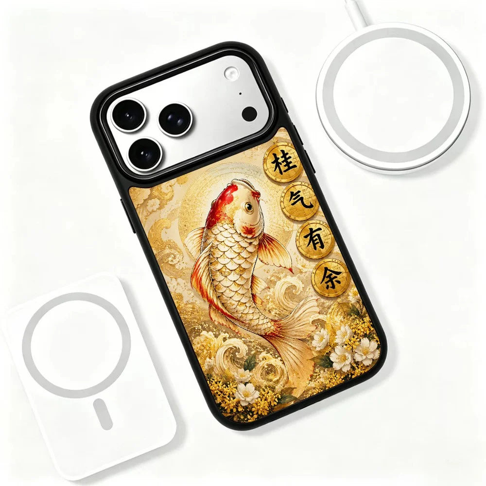 For iPhone 17 Pro Magnetic Case Five Elements Metal Art Series UV Printing PC + Silicone Phone Cover - J00001 - 3
