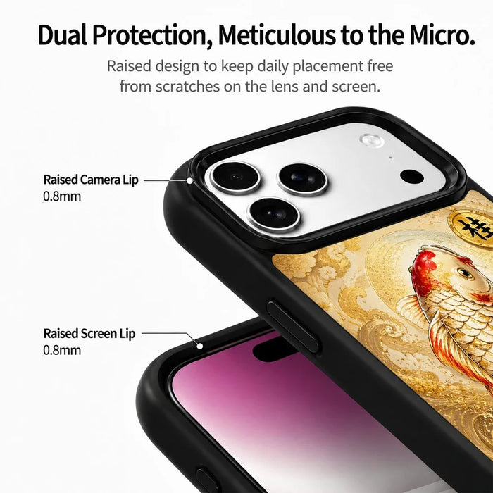 For iPhone 17 Pro Max Magnetic Case Five Elements Metal Art Series UV Printing PC + Silicone Phone Cover - J00001 - 5