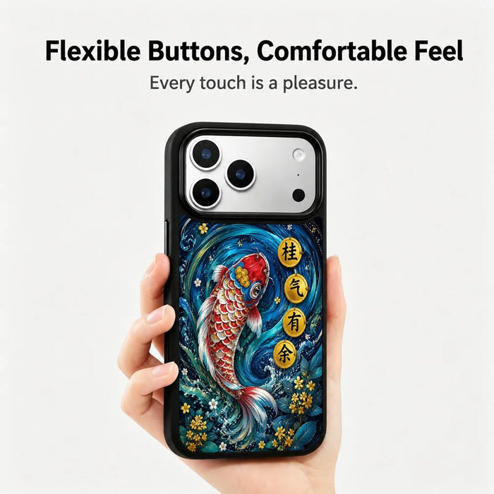 For iPhone 17 Pro Max Magnetic Case Five Elements Water Art Series UV Printing PC + Silicone Phone Cover - S00001 - 2