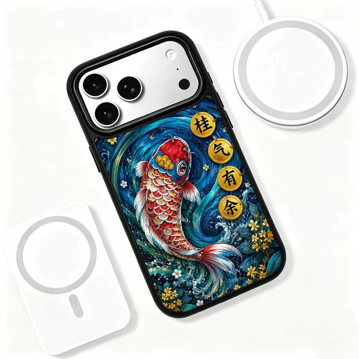 For iPhone 17 Pro Max Magnetic Case Five Elements Water Art Series UV Printing PC + Silicone Phone Cover - S00001 - 3