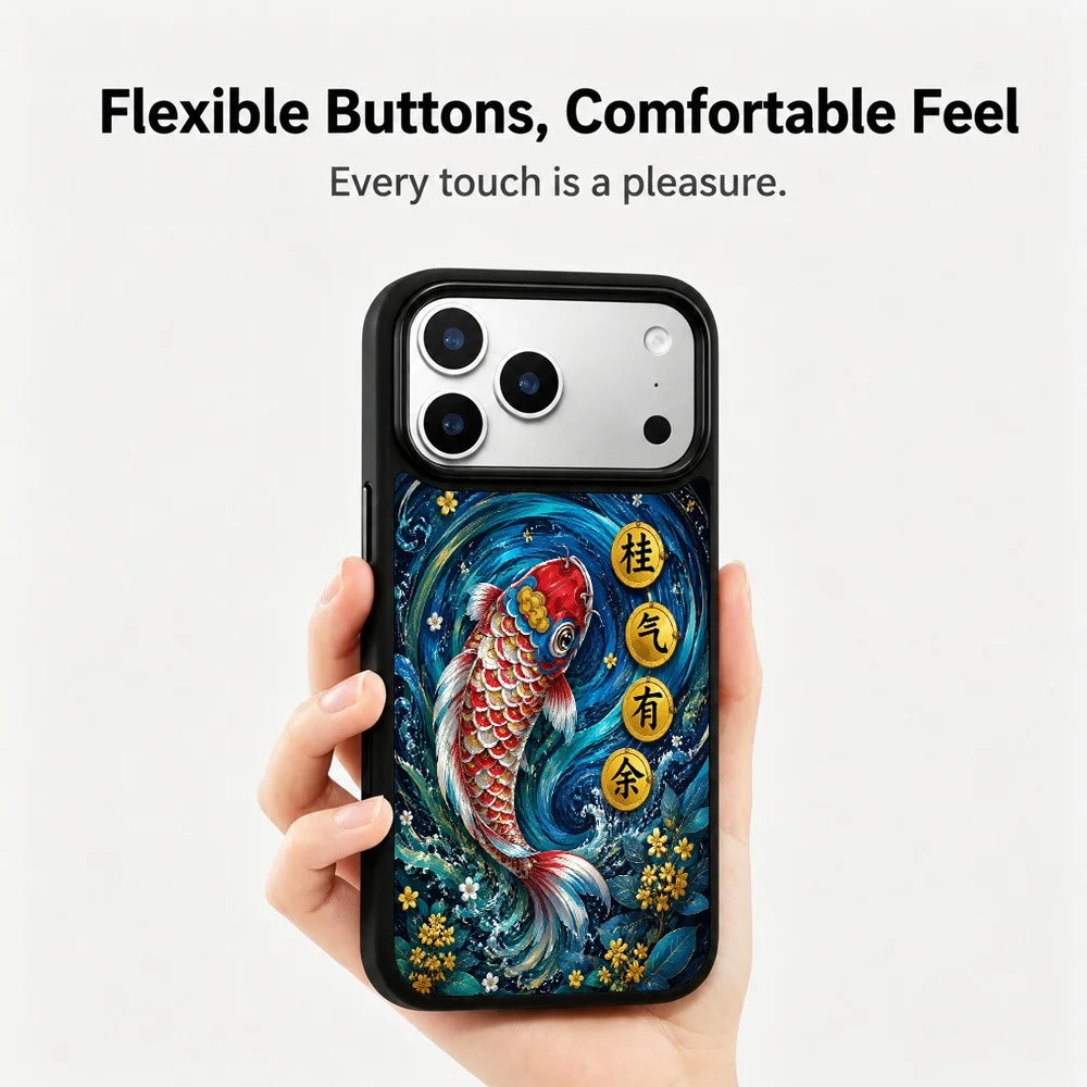 For iPhone 17 Pro Magnetic Case Five Elements Water Art Series UV Printing PC + Silicone Phone Cover - S00001 - 2