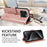 For iPhone 15 Pro Wallet Case Embossed Mandala Pattern PU Leather + TPU Cover with Wrist Strap - Rose Gold - 2