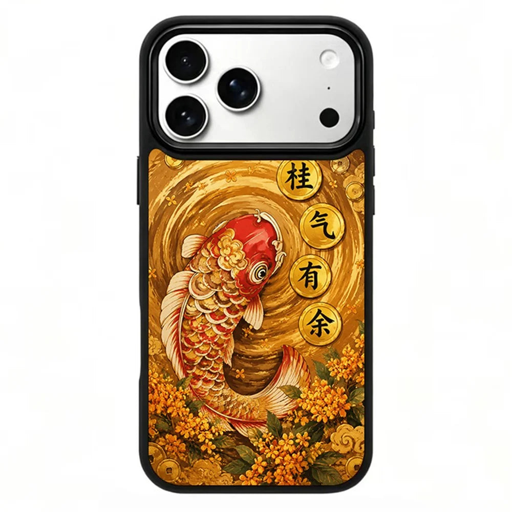 For iPhone 17 Pro Max Magnetic Case Five Elements Earth Art Series UV Printing PC + Silicone Phone Cover - T00001 - 1